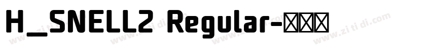 H_SNELL2 Regular字体转换